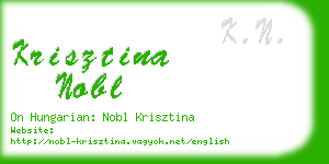 krisztina nobl business card